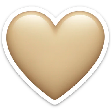 Beige heart sticker