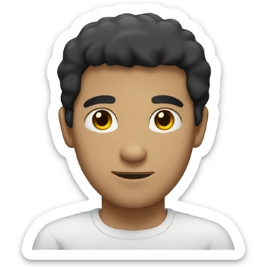 white man with black hair  standing with hands crossed sticker