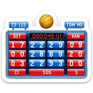 scoreboard stadium in blue (#00A3E0) and red (#F9423A) sticker