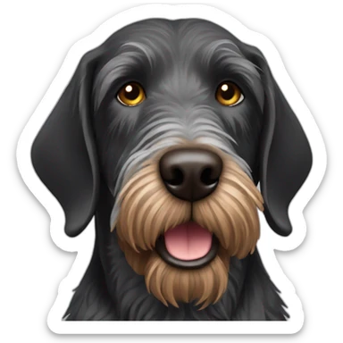 black german wirehaired pointer dog sticker