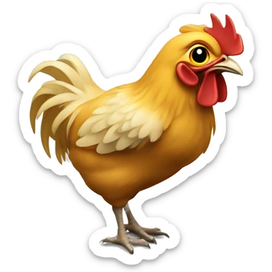 Gallina robando sticker