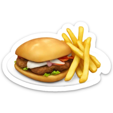 Kebab and chips  sticker