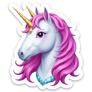 Magical, beautiful, mystical unicorn queen sticker