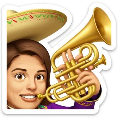 Mariachi Trumpet Player sticker