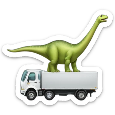 Diplodocus en forme de camion sticker
