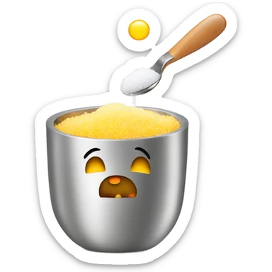 happy face heating up salt on a spoon with a lighter sticker