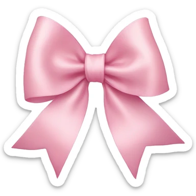 light pink ribbon bow sticker