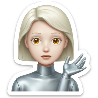 A portrait cast with tin sticker