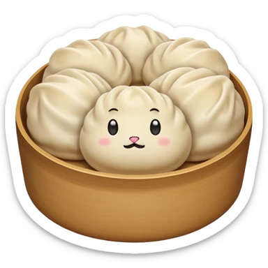 dumpling bun (no face) sticker