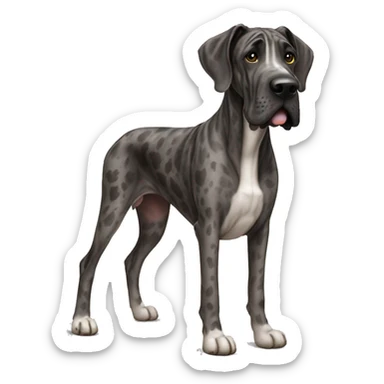 Great dane brindle sticker