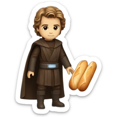 anakin skywalker avec une baguette magique sticker