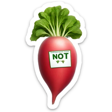 radish with voting sticker sticker