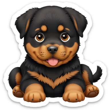 Rottweiler puppy sticker