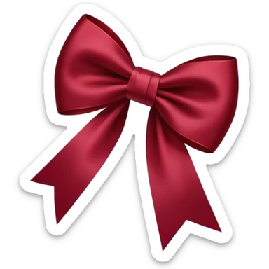 Wine red aesthetic bow sticker