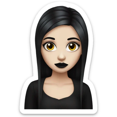 Goth girl with eyeliner  sticker