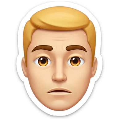 Overly Masculine Face with Sharp and developed Jawline sticker