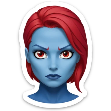 x-men mystique red hair sticker