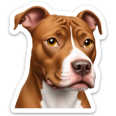 Red nose Pitbull sticker