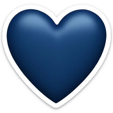 Navy blue heart sticker