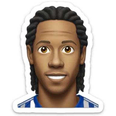 ronaldinho realistic footnall player sticker