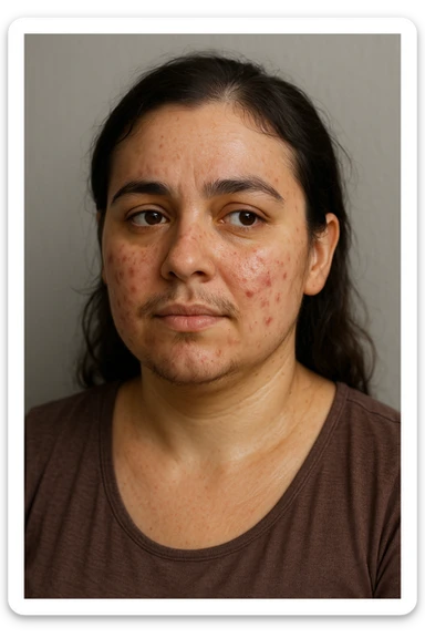 Donna con pcos con eccesso di androgeni sticker