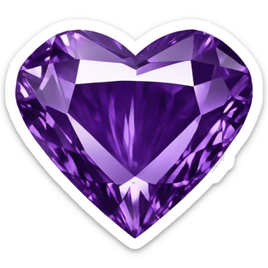 Heart shaped 56-carat purple diamond sticker