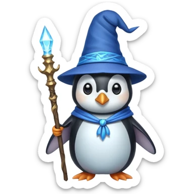 Penguin Wizard sticker