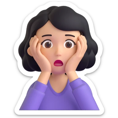 a woman looking frustrated sticker