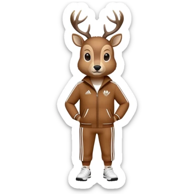 Deer adidas suit  sticker