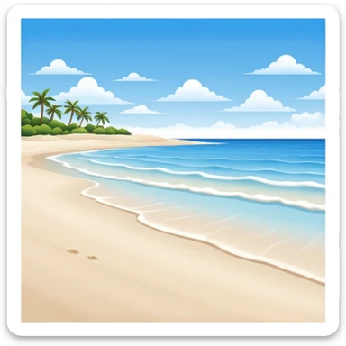 playa paisaje sin que sea un cuadro y que el cielo azul sticker