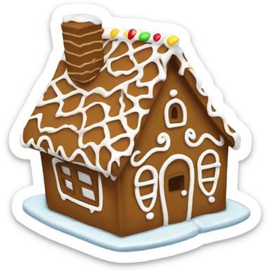 Broken Gingerbread house  sticker