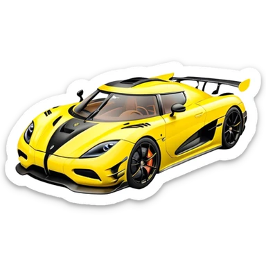 Koenigsegg Agera RS - Koenigsegg (Model Year: 2020) (Iconic colour: Yellow) sticker