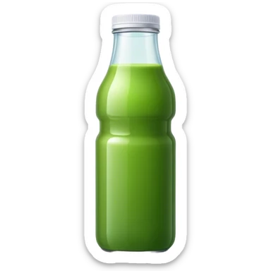 Green juice bottled sticker