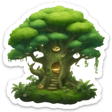 mystical forest sticker