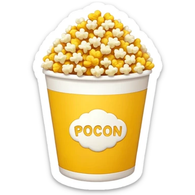 popcorn dan secawan susu sticker