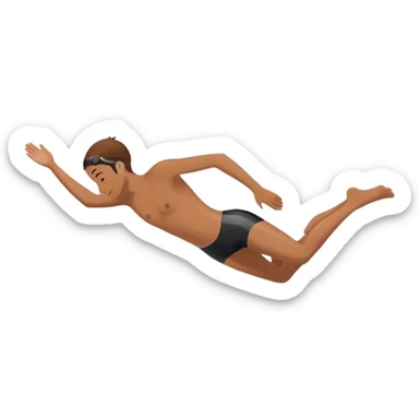 pool of water labeled “Confidence.” person diving head in  sticker