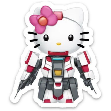 hellokitty gundam sticker