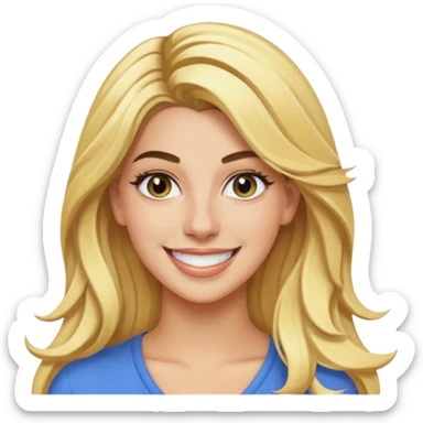 Lele Pons with long blonde hair sticker