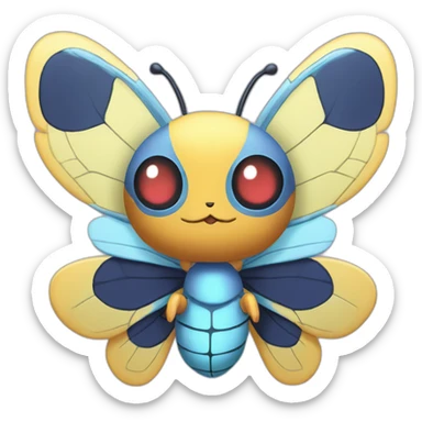 butterfree pokemon with smg sticker