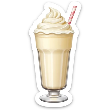 Milkshake with whipped cream sticker