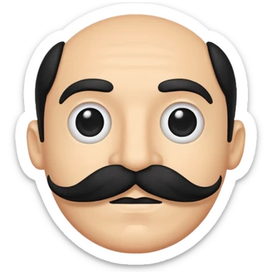 Rappi mustache emoji style sticker