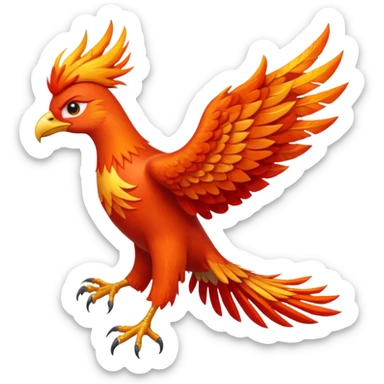 Bored blazing phoenix sticker