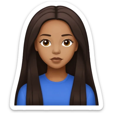 Shamari Fears-DeVoe from Blaque with long dark brown hair sticker