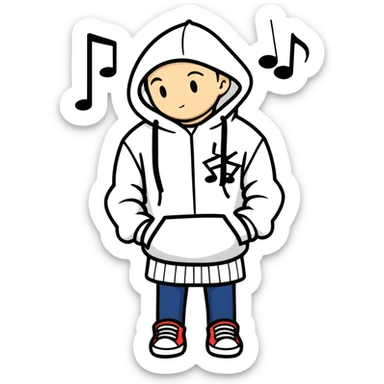 Sprunki Jevin 👨💙(Hoodie)🎶 sticker