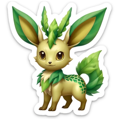 Shiny Exotic Leafeon-Bayleaf-Hybrid-Creature sticker