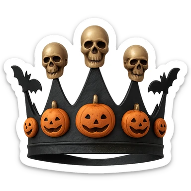 Halloween crown, remove background sticker