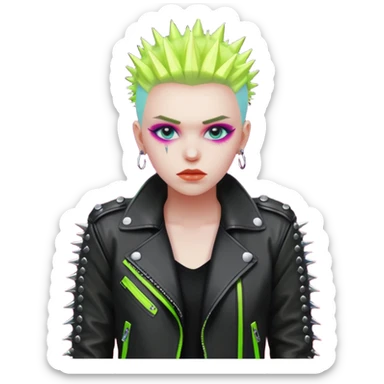 neon color Russian underground fashion  sticker