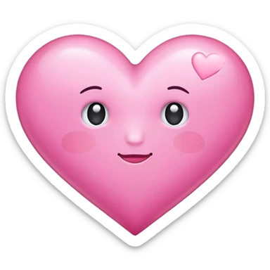 Pink heart that reads out “I miss you” sticker