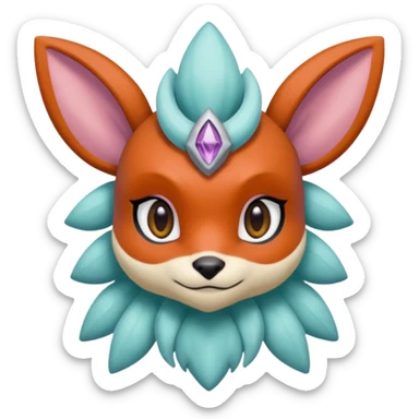 Furry Fey Glacial Genesect-Chespin-goddess sticker