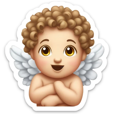 Cute baby cherub sticker